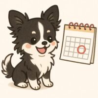 カレンダーとわんこ